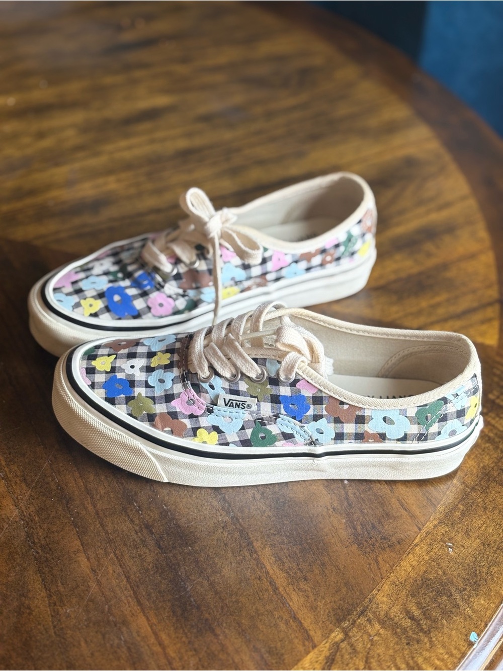 SANDY LIANG X VANS AUTHENTIC 44 DX Checkboard floral shoes